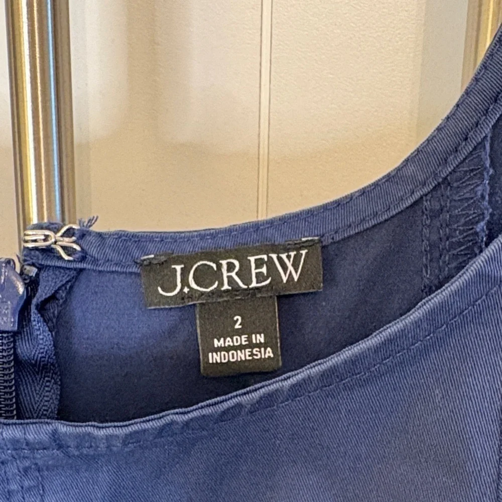 J. Crew Blue Cotton Mini Dress | 2